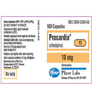 Procardia 10mg Capsules